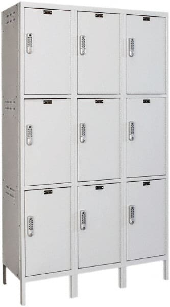 Hallowell - 9 Door, 3 Tier, Charging Station Locker - Apex Tool & Supply