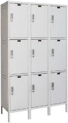 Hallowell - 9 Door, 3 Tier, Charging Station Locker - Apex Tool & Supply
