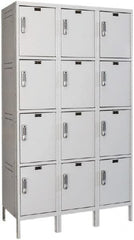 Hallowell - 12 Door, 4 Tier, Charging Station Locker - Apex Tool & Supply
