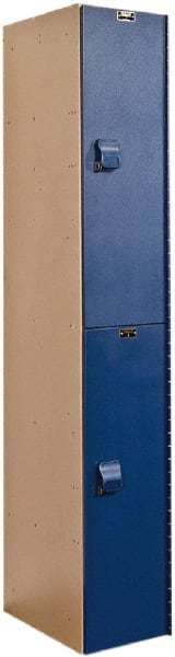 Hallowell - 2 Door, 2 Tier, Solid Plastic Locker - Apex Tool & Supply