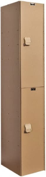 Hallowell - 2 Door, 2 Tier, Solid Plastic Locker - Apex Tool & Supply