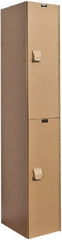 Hallowell - 2 Door, 2 Tier, Solid Plastic Locker - Apex Tool & Supply
