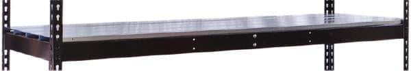 Hallowell - 72" Wide, 3/4 High, Open Shelving Accessory/Component - Steel, 24" Deep, Use with Black Rivetwell Double Rivet Boltless Shelving - Apex Tool & Supply