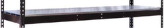 Hallowell - 72" Wide, 3/4 High, Open Shelving Accessory/Component - Steel, 24" Deep, Use with Black Rivetwell Double Rivet Boltless Shelving - Apex Tool & Supply