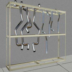 Hallowell - 3 Shelf Starter Open Steel Shelving - 600 Lb Capacity, 48" Wide x 120" High x 18" Deep, Tan - Apex Tool & Supply