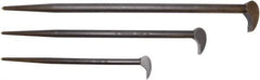Proto - 3 Piece Rolling Head Pry Bar Set - Includes 12, 16 & 21" Lengths - Apex Tool & Supply