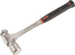 Proto - 2-1/2 Lb Head Steel Ball Pein Hammer - 15.24" Steel Handle with Grip, 1.72" Face Diam, 15-1/4" OAL, AntiVibe, Molded Textured Rubber Grip - Apex Tool & Supply