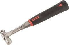 Proto - 1/4 Lb Head Steel Ball Pein Hammer - 10" Steel Handle with Grip, 0.81" Face Diam, 10" OAL, AntiVibe, Molded Textured Rubber Grip - Apex Tool & Supply