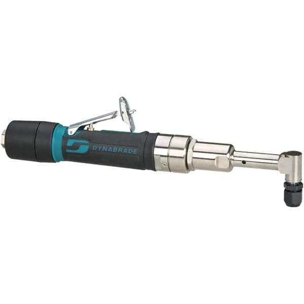Dynabrade - 1/4" Collet, Angle Handle, Air Angle Die Grinder - 3,200 RPM, Rear Exhaust, 26 CFM, 0.4 hp, 90 psi, 1/4 NPT Inlet - Apex Tool & Supply