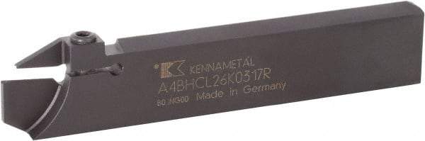Kennametal - 1.2598" Blade Height, 5/16" Blade Width, 4.9213" OAL, Right Hand Cut, Single End Indexable Cut-Off Blade - A4BHC Blade, A4 Cut-Off Series - Apex Tool & Supply