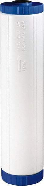 Value Collection - 4-1/2" OD, 10µ, Polypropylene Sediment, Carbon, Taste & Odor Cartridge Filter - 20" Long, Reduces Dirt, Rust, Tastes & Odors - Apex Tool & Supply