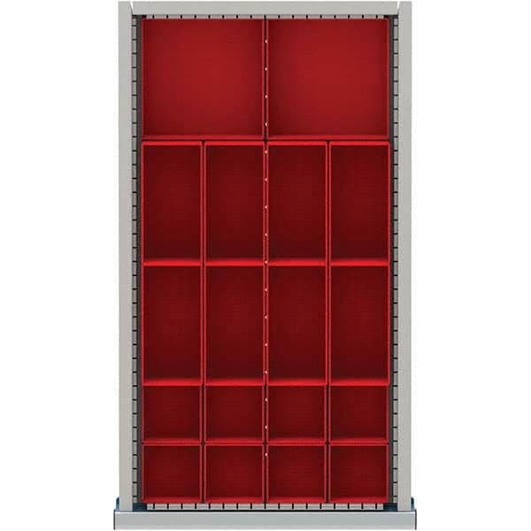 LISTA - 18-Compartment Drawer Divider Layout for 2.17" High Drawers - Apex Tool & Supply