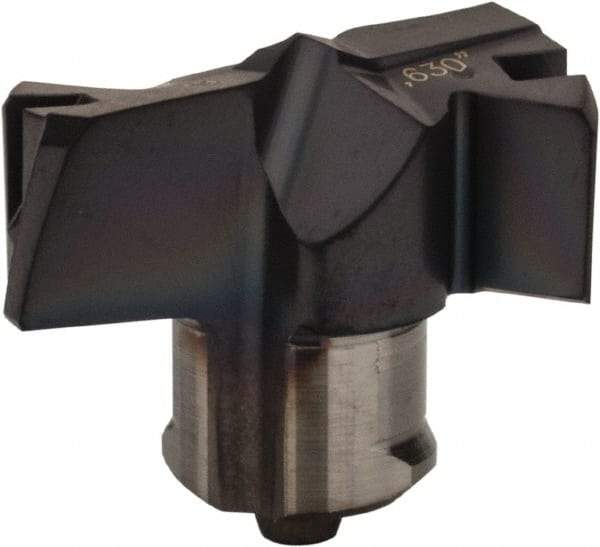Iscar - Series FCP, 0.63" Diam Grade IC908 Replaceable Drill Tip - Carbide, TiAlN Finish, 16 Seat Size, Through Coolant - Apex Tool & Supply