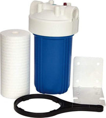 Value Collection - 4-1/2 Inch Outside Diameter, 9-7/8 Inch Cartridge Length, 5 Micron Rating, Cartridge Filter Assembly - 1 Inch Pipe, Reduces Dirt and Rust - Apex Tool & Supply