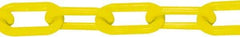 PRO-SAFE - 50' Long x 1-1/2" Wide Plastic Chain - Yellow - Apex Tool & Supply
