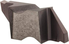 Hertel - 094IG Grade HC225, 2.39mm Cutting Width Carbide Grooving Insert - 0.11" Max Depth of Cut, Left Hand, .005 to .010" Corner Radius, TiAlN Finish - Apex Tool & Supply