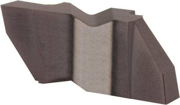 Hertel - 094IG Grade HC225, 2.39mm Cutting Width Carbide Grooving Insert - 0.18" Max Depth of Cut, Right Hand, .005 to .010" Corner Radius, TiAlN Finish - Apex Tool & Supply