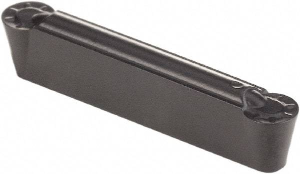 Kennametal - 0305R GMN Grade KCU25, 3.05mm Cutting Width Carbide Grooving Insert - 2.57mm Max Depth of Cut, Neutral, 1.52mm Corner Radius, AlTiN Finish - Apex Tool & Supply