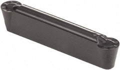 Kennametal - 0305R GMN Grade KCU25, 3.05mm Cutting Width Carbide Grooving Insert - 2.57mm Max Depth of Cut, Neutral, 1.52mm Corner Radius, AlTiN Finish - Apex Tool & Supply