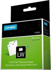 Dymo - 2-1/2" Long, White Label Printer Cartridge - For DYMO LabelWriter Printers - Apex Tool & Supply