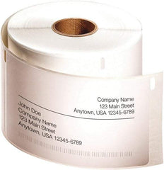 Dymo - 4" Long, White Label Printer Cartridge - For DYMO LabelWriter Printers - Apex Tool & Supply