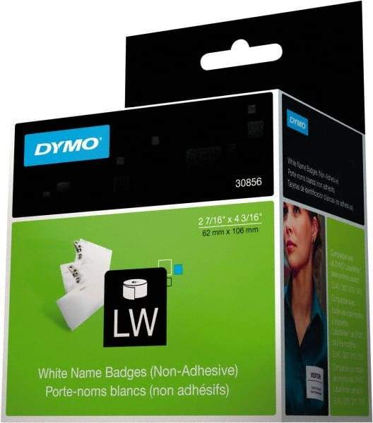 Dymo - 4-3/16" Long, White Label Printer Cartridge - For DYMO LabelWriter Printers - Apex Tool & Supply
