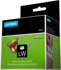 Dymo - 4" Long, White Label Printer Cartridge - For DYMO LabelWriter Printers - Apex Tool & Supply