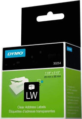 Dymo - 3-1/2" Long, Clear Label Printer Cartridge - For DYMO LabelWriter Printers - Apex Tool & Supply