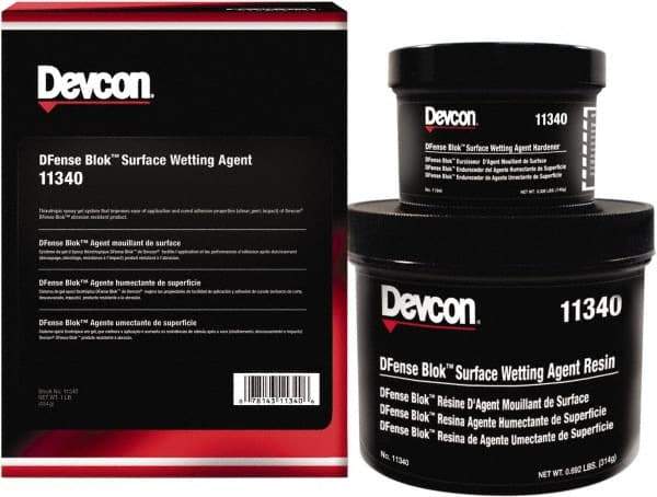 Devcon - 1 Lb Pail Two Part Epoxy - 15 min Working Time, 2,616 psi Shear Strength - Apex Tool & Supply