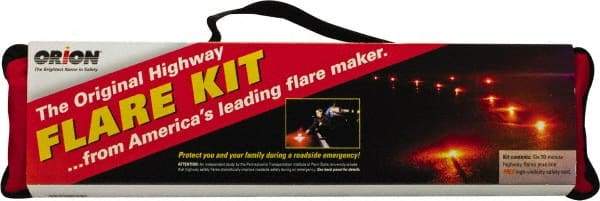 ORION Safety - 7 Piece, Emergency Roadside Safety Kit - Six 30 Minute Flares, Safety Vest - Apex Tool & Supply