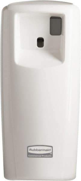 Rubbermaid - 0.019 Cu Ft Coverage, White Metered Aerosol Dispenser - D Battery Required - Apex Tool & Supply