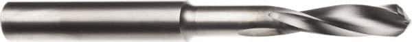 SGS - 0.377" 145° Spiral Flute Solid Carbide Screw Machine Drill Bit - Diamond Finish, Right Hand Cut, 1-27/32" Flute Length, 3-1/2" OAL, 8 Facet Point, Straight Shank - Apex Tool & Supply