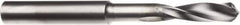 SGS - 0.377" 145° Spiral Flute Solid Carbide Screw Machine Drill Bit - Diamond Finish, Right Hand Cut, 1-27/32" Flute Length, 3-1/2" OAL, 8 Facet Point, Straight Shank - Apex Tool & Supply