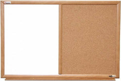 Ability One - 2" High x 37" Wide Combination Dry Erase and Natural Cork - Melamine, 52" Deep - Apex Tool & Supply