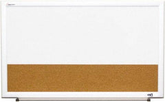 Ability One - 2" High x 22" Wide Combination Dry Erase and Natural Cork - Melamine, 32" Deep - Apex Tool & Supply