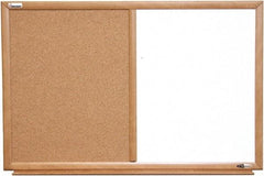 Ability One - 2" High x 26" Wide Combination Dry Erase and Natural Cork - Melamine, 40" Deep - Apex Tool & Supply