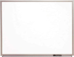 Ability One - 2" High x 24" Wide Porcelain on Steel Magnetic Marker Board with Wood Frame - Porcelain, 36" Deep - Apex Tool & Supply