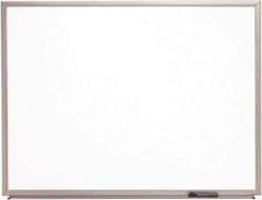 Ability One - 2" High x 37" Wide Porcelain on Steel Magnetic Marker Board with Wood Frame - Porcelain, 52" Deep - Apex Tool & Supply
