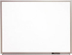 Ability One - 2" High x 22" Wide Porcelain on Steel Magnetic Marker Board with Wood Frame - Porcelain, 26" Deep - Apex Tool & Supply