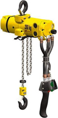 Ingersoll-Rand - 275 Lb Load Limit, 10' Max Height Air Chain Hoist - 32 SCFM at 90 PSI, 43 FPM Lift Speed, 11-1/2" Min Headroom, Pendant Control - Apex Tool & Supply