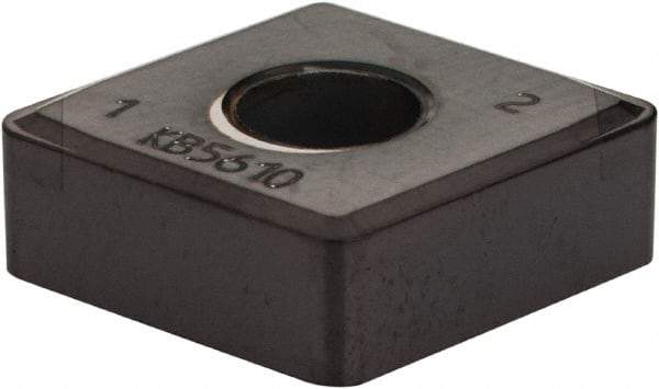 Kennametal - CNGM433 CB2 Grade KB5610 PCBN Turning Insert - TiAlN Finish, 80° Diamond, 1/2" Inscr Circle, 3/16" Thick, 3/64" Corner Radius - Apex Tool & Supply