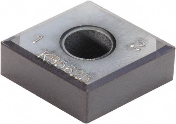 Kennametal - CNGM431 CB1 Grade KB5625 PCBN Turning Insert - TiAlN Finish, 80° Diamond, 1/2" Inscr Circle, 3/16" Thick, 1/64" Corner Radius - Apex Tool & Supply