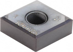 Kennametal - CNGM431 CB1 Grade KB5625 PCBN Turning Insert - TiAlN Finish, 80° Diamond, 1/2" Inscr Circle, 3/16" Thick, 1/64" Corner Radius - Apex Tool & Supply