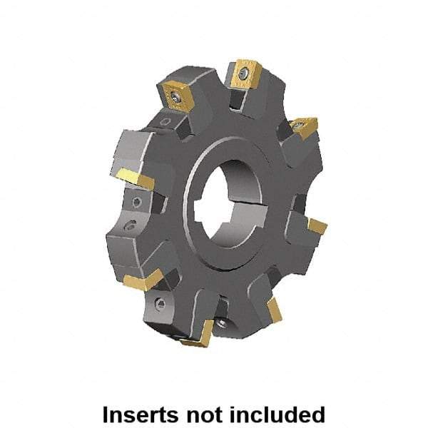 Kennametal - Arbor Hole Connection, 0.359" Cutting Width, 2.042" Depth of Cut, 160mm Cutter Diam, 1.5748" Hole Diam, 10 Tooth Indexable Slotting Cutter - KSSM Toolholder, SP.T 10T3.. Insert, Right Hand Cutting Direction - Apex Tool & Supply