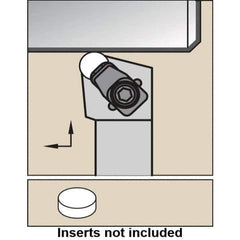 Kennametal - CRSN, Right Hand Cut, 45° Lead Angle, 25mm Shank Height x 25mm Shank Width, Negative Rake Indexable Turning Toolholder - 150mm OAL, RN.N 120700 Insert Compatibility, Series CRSN - Apex Tool & Supply