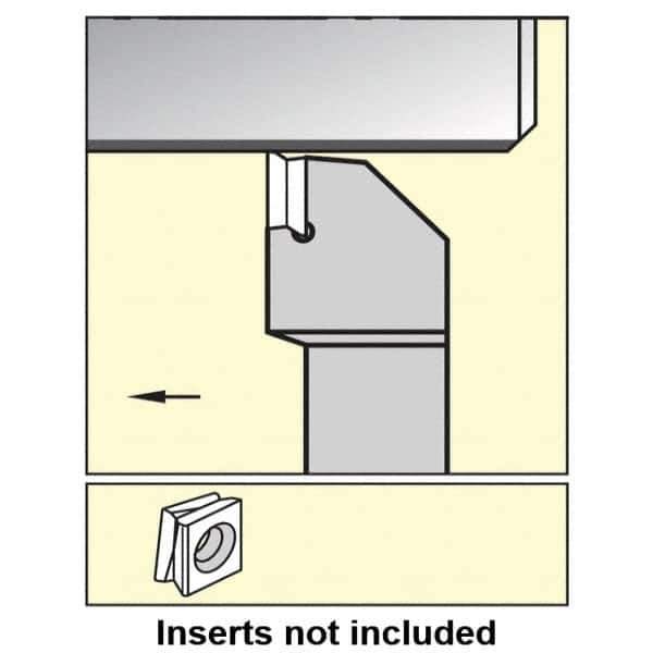 Kennametal - 1.780...90DEG, Left Hand Cut, 0° Lead Angle, 1" Shank Height x 1" Shank Width, Negative Rake Indexable Turning Toolholder - 6" OAL, C8FIX15..L.. Insert Compatibility, Series Fix-Perfect - Apex Tool & Supply