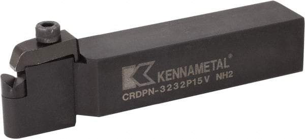 Kennametal - CRDP, Neutral Cut, 0° Lead Angle, 32mm Shank Height x 32mm Shank Width, Neutral Rake Indexable Turning Toolholder - 171.25mm OAL, RPGX120700E Insert Compatibility, Series V-Bottom Round - Apex Tool & Supply
