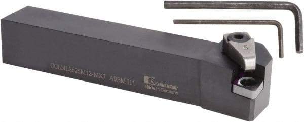 Kennametal - CCLN-MX, Left Hand Cut, -5° Lead Angle, 25mm Shank Height x 25mm Shank Width, Negative Rake Indexable Turning Toolholder - 150mm OAL, CN..1207.. Insert Compatibility, Series MTS - Apex Tool & Supply
