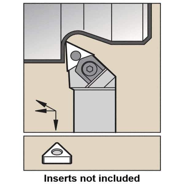 Kennametal - MTJN, Left Hand Cut, -3° Lead Angle, 32mm Shank Height x 25mm Shank Width, Negative Rake Indexable Turning Toolholder - 170mm OAL, TN..1604.. Insert Compatibility, Series Wedgelock - Apex Tool & Supply