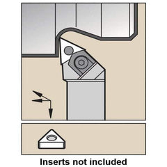 Kennametal - MTJN, Left Hand Cut, -3° Lead Angle, 32mm Shank Height x 25mm Shank Width, Negative Rake Indexable Turning Toolholder - 170mm OAL, TN..1604.. Insert Compatibility, Series Wedgelock - Apex Tool & Supply